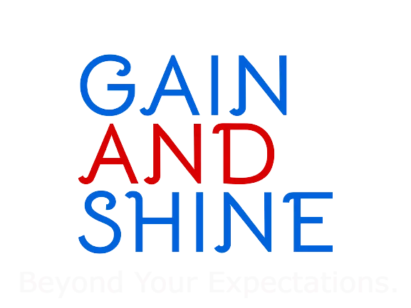 C Sarath Babu's writing on the Gain and Shine launch. The Gain and Shine logo
