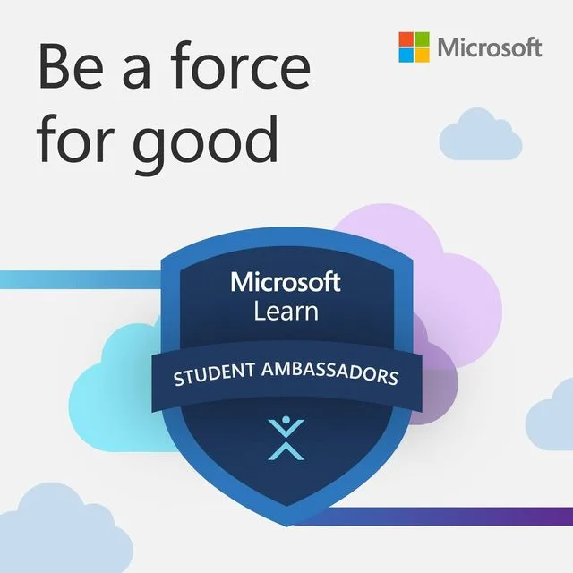C Sarath Babu's writing on the Microsoft Learn Student Ambassadors programme, 2023. The MLSA shield badge